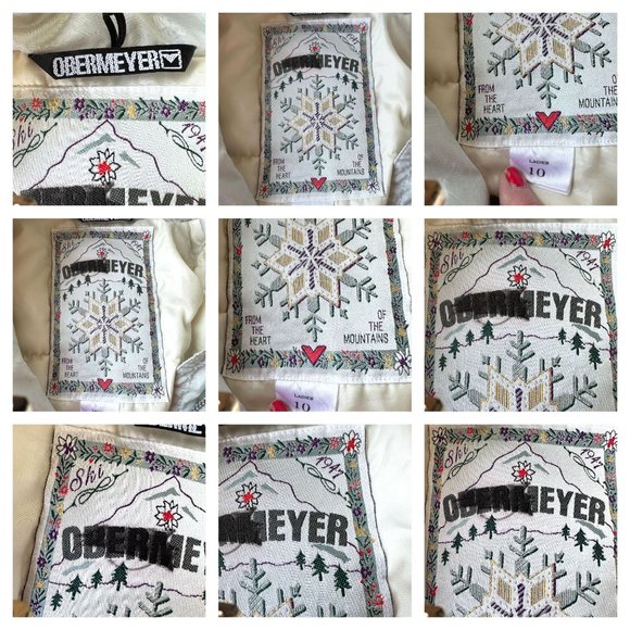 Vintage Obermeyer Ladies Ski Suit Sz 10 Iridescent 1 Piece Stirrups Embr… - Picture 12 of 12